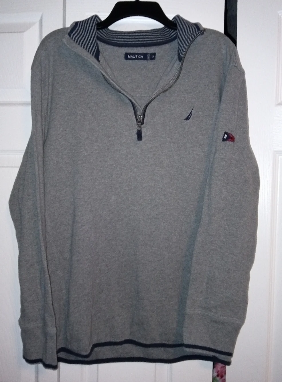 Nautica half zip gray heavy sweater